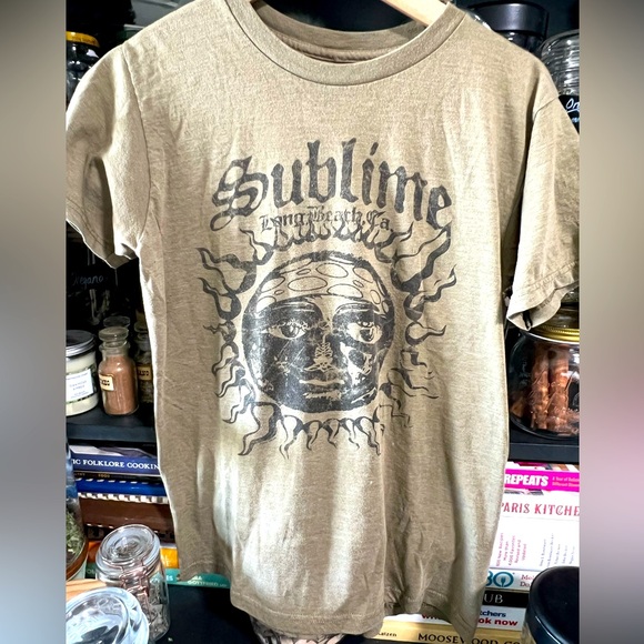 Sublime Tops - Sublime Olive Green Band Tee Shirt - vintage